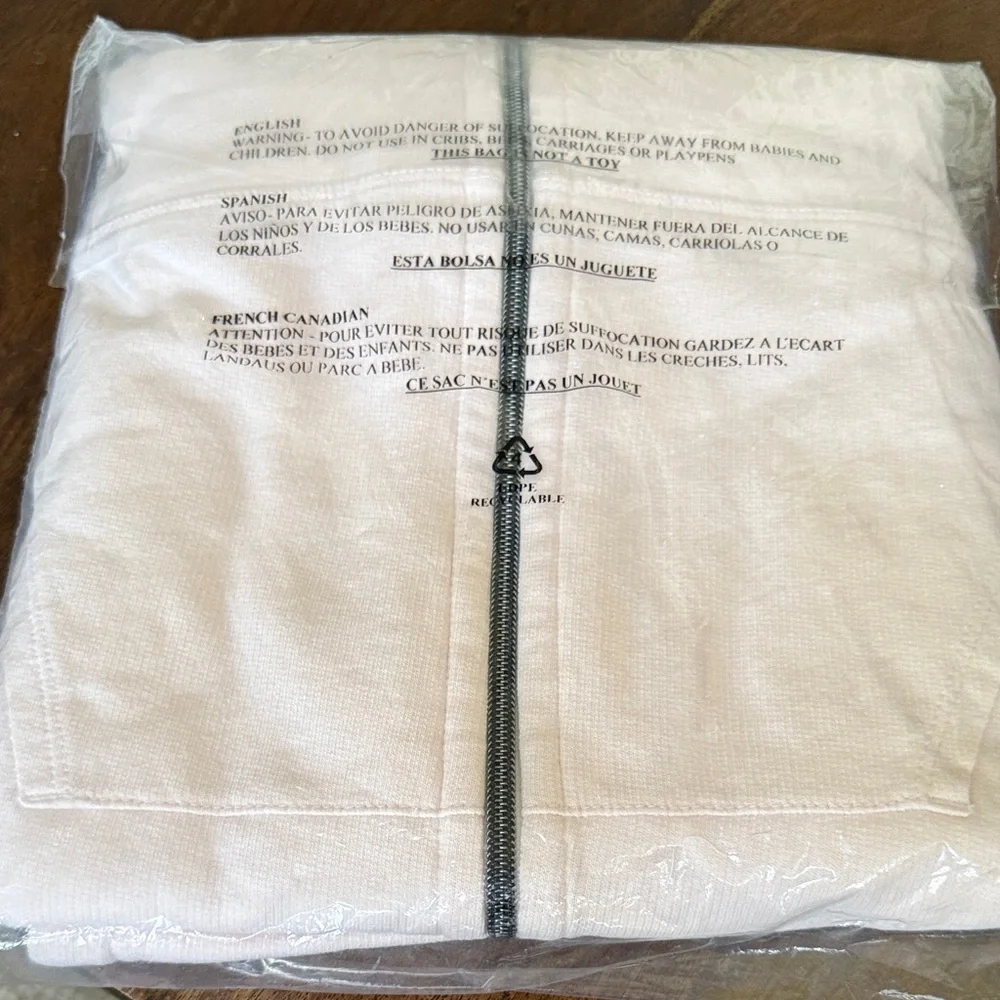 New in Bag James Perse French Terry Crop Zip Hoodie in Zephyr - Picture 3 of 3